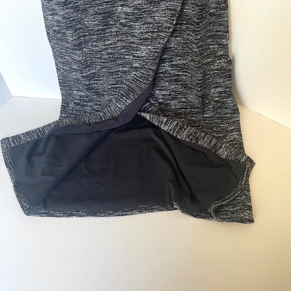 Alice & Olivia Sheath Dress 10 Gray Sleeveless V-Neck Faux Wrap Lined Zipper - Picture 7 of 12